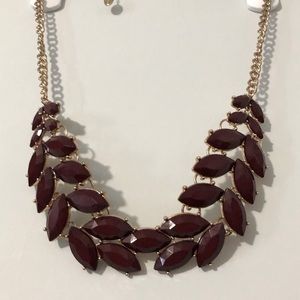 Maroon Statement Necklace